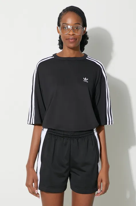 Футболка adidas Originals 3-Stripes Tee женская цвет чёрный IU2406