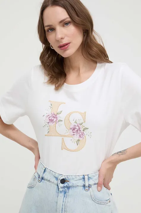 Luisa Spagnoli t-shirt in cotone donna colore bianco