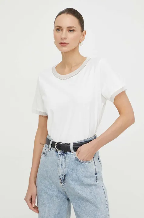 Luisa Spagnoli t-shirt in cotone donna colore bianco
