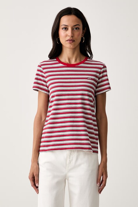 Levi's kratka majica ženska bombažna PERFECT rdeča 39185