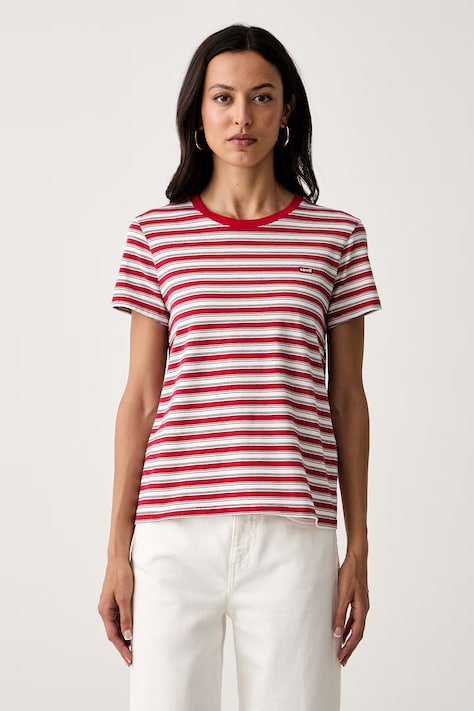Levi's kratka majica ženska bombažna PERFECT rdeča 39185