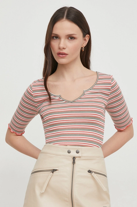 Pepe Jeans t-shirt HOLLY donna colore beige