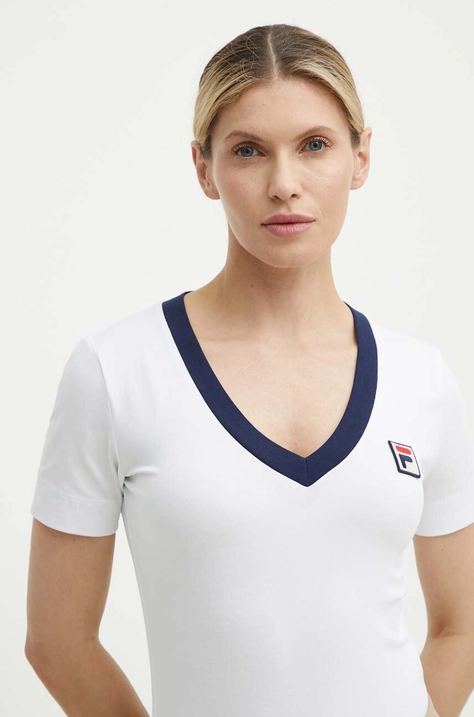 Fila t-shirt Ludhiana damski kolor biały FAW0749