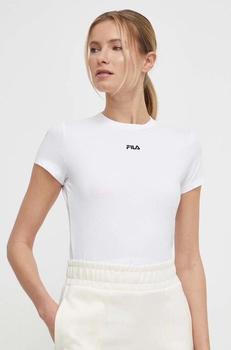 Fila top Latina femei, culoarea alb, FAW0744