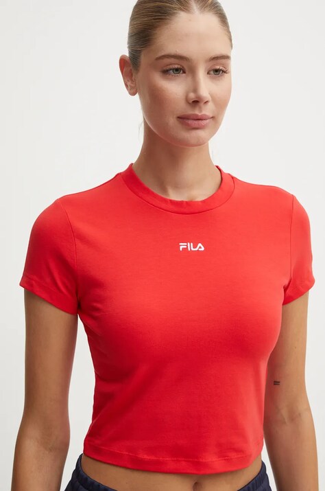 Fila top Latina femei, culoarea rosu, FAW0744