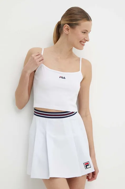 Fila top Loni femei, culoarea alb, FAW0745