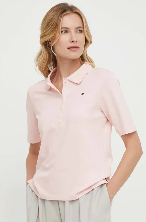 Majica kratkih rukava Tommy Hilfiger za žene, boja: ružičasta
