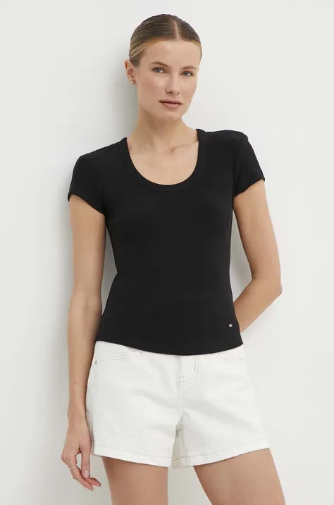 Majica kratkih rukava Tommy Hilfiger za žene, boja: crna, WW0WW41776