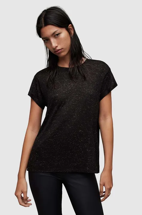 AllSaints t-shirt Anna női, fekete