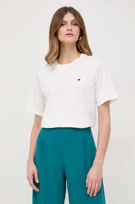 Weekend Max Mara t-shirt bawełniany damski kolor biały 2415971041600