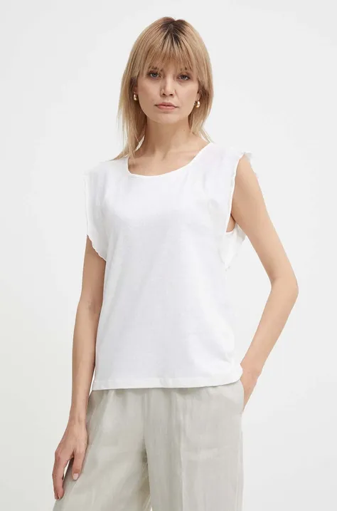 Λευκό μπλουζάκι Pepe Jeans KAI χρώμα: μπεζ, PL505842