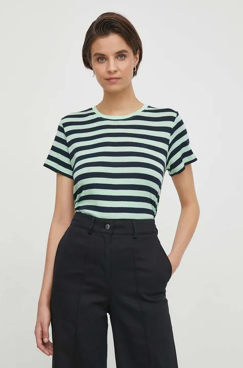 Pepe Jeans tricou din bumbac femei, culoarea verde