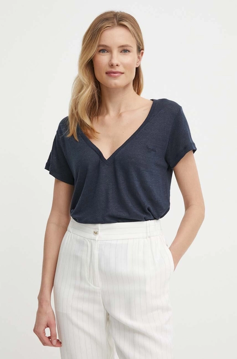 Pepe Jeans tricou de in LEIGHTON culoarea albastru marin, PL505855