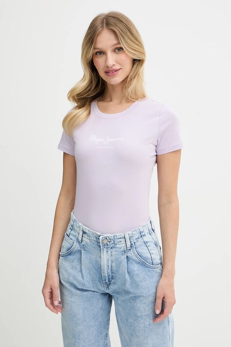 Pepe Jeans tricou NEW VIRGINIA SS N culoarea portocaliu, PL505202