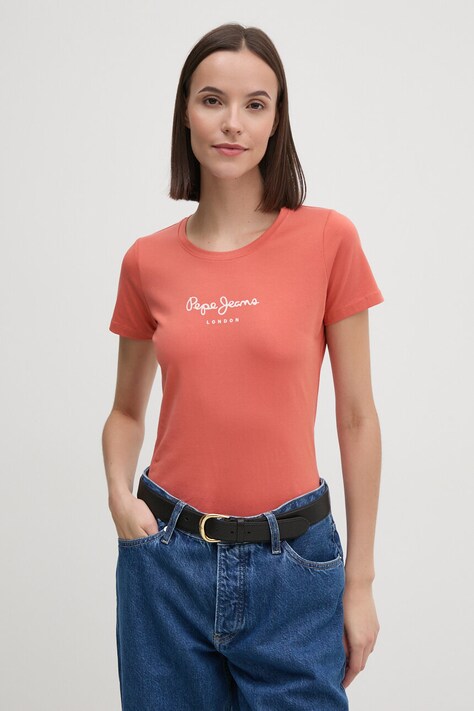 Tričko Pepe Jeans NEW VIRGINIA SS N oranžová barva, PL505202