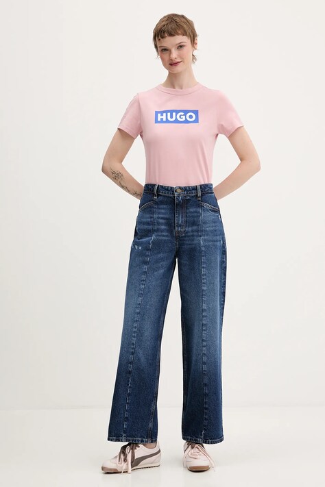 HUGO Blue футболка basic жіноча бавовняна Classic Tee_B — фото 2