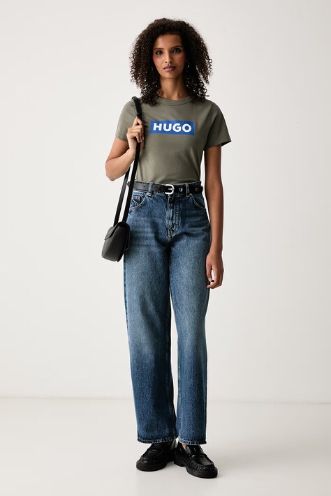 HUGO Blue футболка basic жіноча бавовняна Classic Tee_B — фото 2
