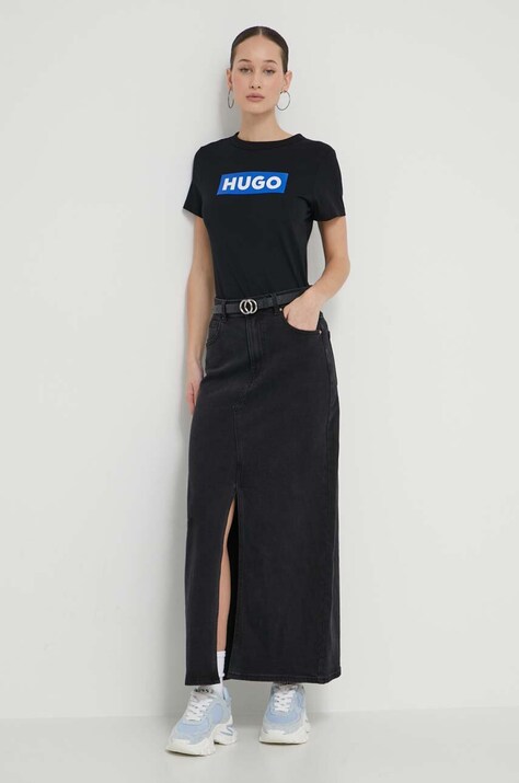 HUGO Blue футболка basic жіноча бавовняна Classic Tee_B — фото 2