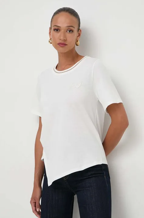 Бавовняна футболка Liu Jo жіночий колір бежевий