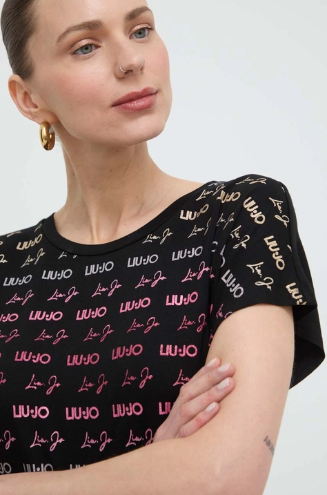 Liu Jo t-shirt női, fekete