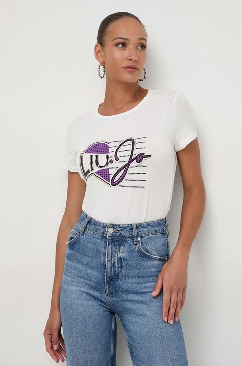 Liu Jo tricou femei, culoarea bej