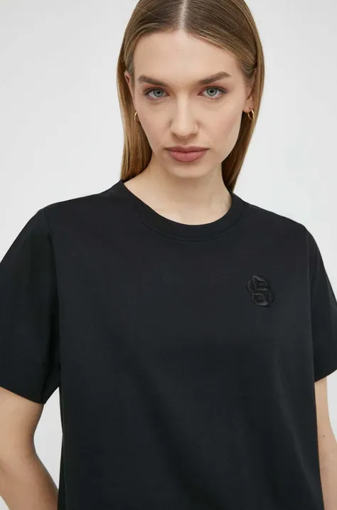 Majica kratkih rukava BOSS za žene, boja: crna, 50513755