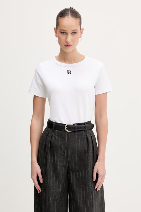 Majica kratkih rukava HUGO za žene, boja: tamno plava, 50512002