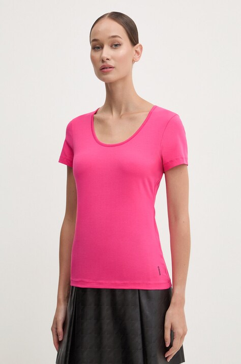 HUGO tricou 2-pack femei, culoarea roz