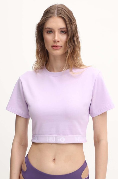 HUGO tricou lounge culoarea violet