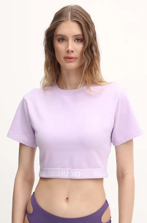 Tričko HUGO fialová farba