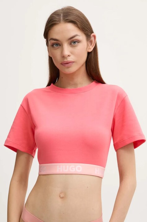 HUGO tricou lounge culoarea rosu