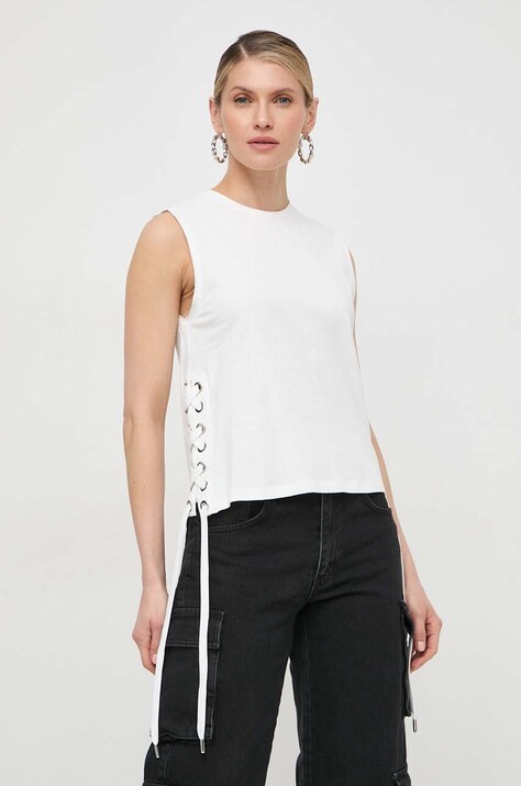 Pinko top in cotone colore beige