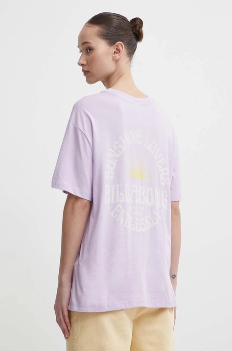 Billabong tricou din bumbac Adventure Division femei, culoarea violet, EBJZT00261