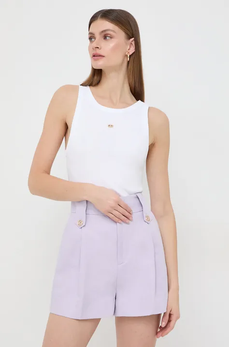 Twinset top in cotone colore bianco