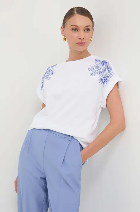 Twinset t-shirt in cotone donna colore blu