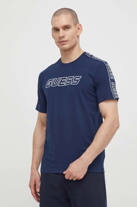 Guess t-shirt ARLO męski kolor granatowy z aplikacją Z4GI18 J1314