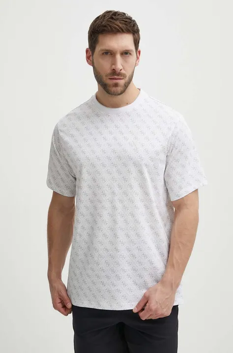 Bavlnené tričko Guess JESSEN pánske, biela farba, vzorované, Z4GI19 I3Z14