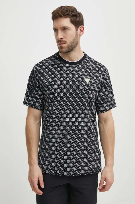Βαμβακερό μπλουζάκι Guess JESSEN ανδρικό, χρώμα: μαύρο, Z4GI19 I3Z14