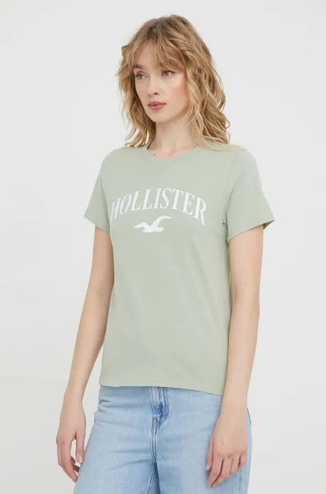 Памучна тениска Hollister Co. (3 броя) в розово