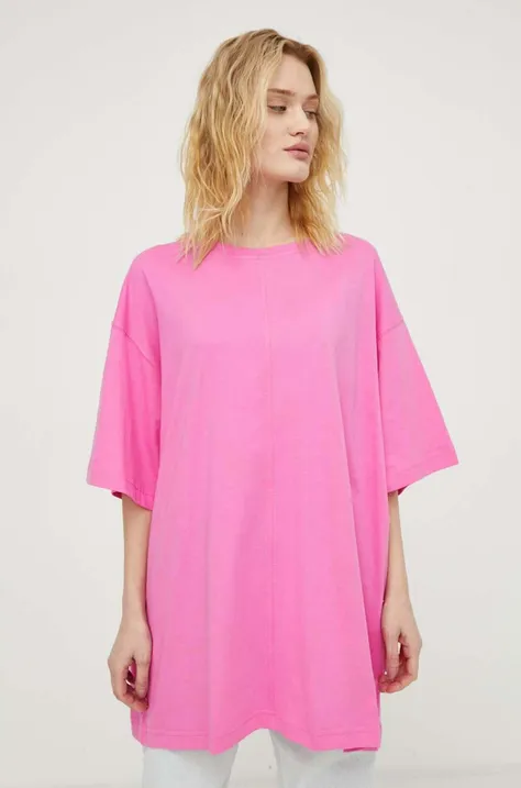 Βαμβακερό μπλουζάκι 2NDDAY γυναικεία, χρώμα: ροζ
