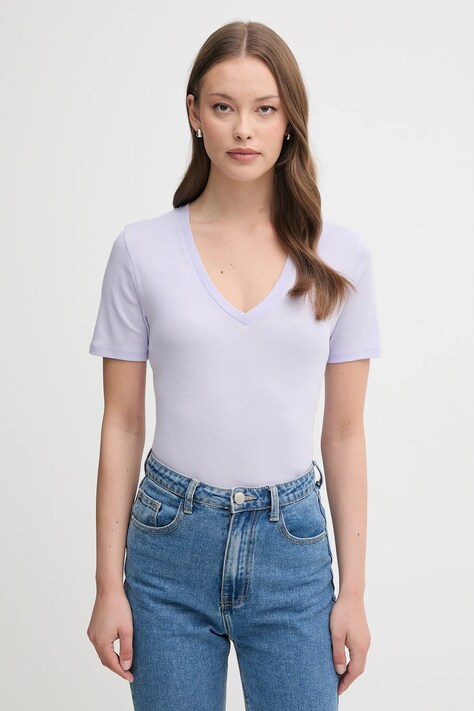 Βαμβακερό μπλουζάκι United Colors of Benetton χρώμα: ροζ, 3GA2E4230
