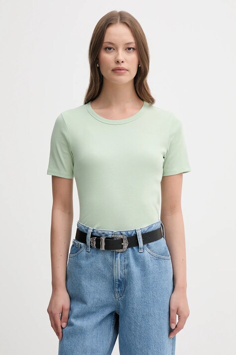 United Colors of Benetton t-shirt bawełniany damski kolor zielony 3GA2E16A0