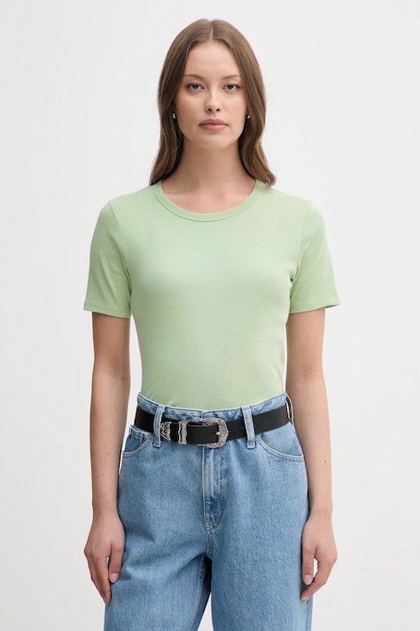 Bombažna kratka majica United Colors of Benetton ženska, vijolična barva, 3GA2E16A0