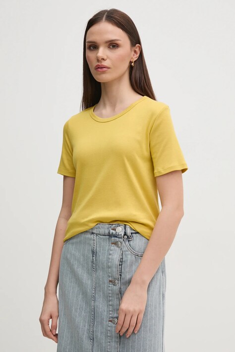 Памучна тениска United Colors of Benetton в лилаво 3GA2E16A0