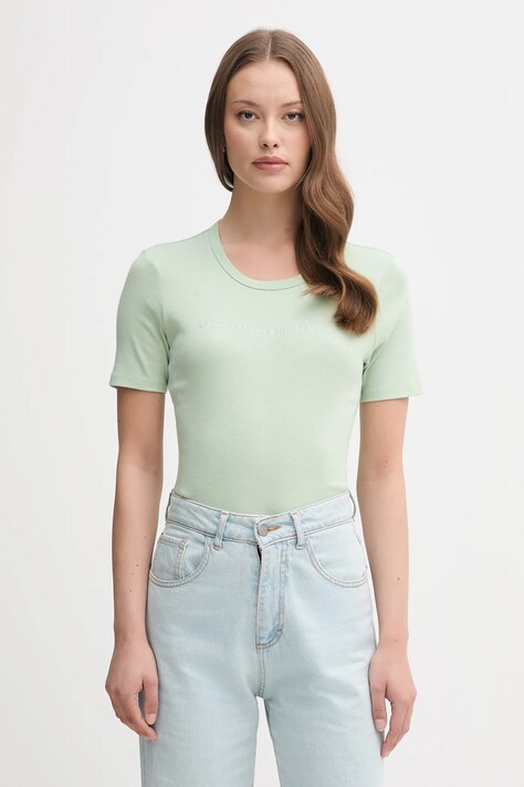 United Colors of Benetton t-shirt bawełniany damski kolor zielony 3GA2E16A2