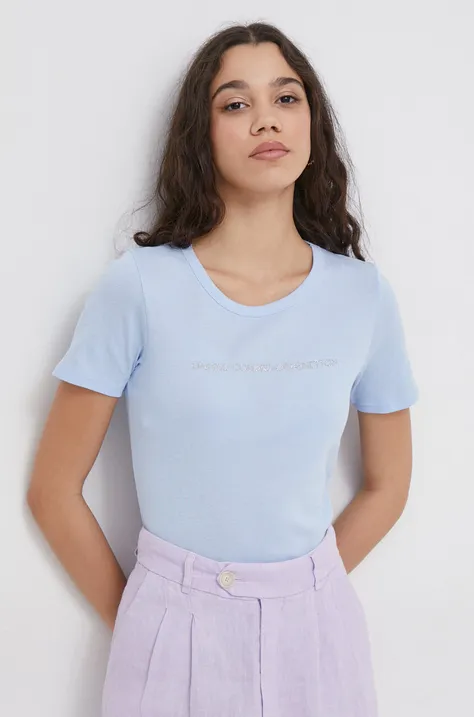 Bombažna kratka majica United Colors of Benetton ženski