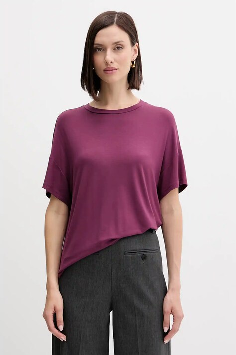 United Colors of Benetton t-shirt damski kolor fioletowy 3Z12D101X