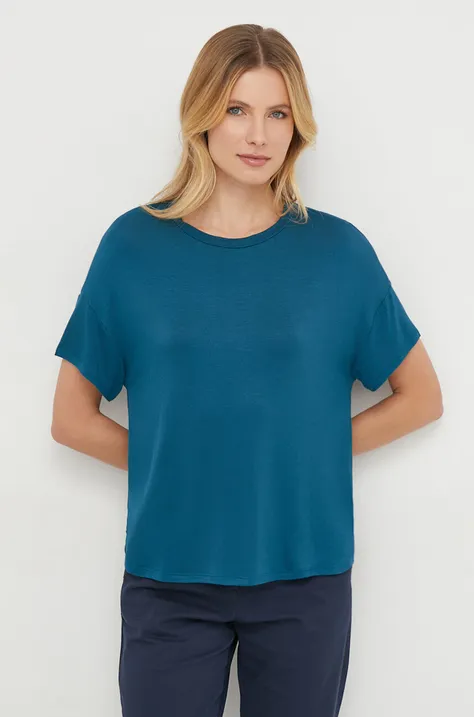 Majica kratkih rukava United Colors of Benetton za žene, boja: tamno plava