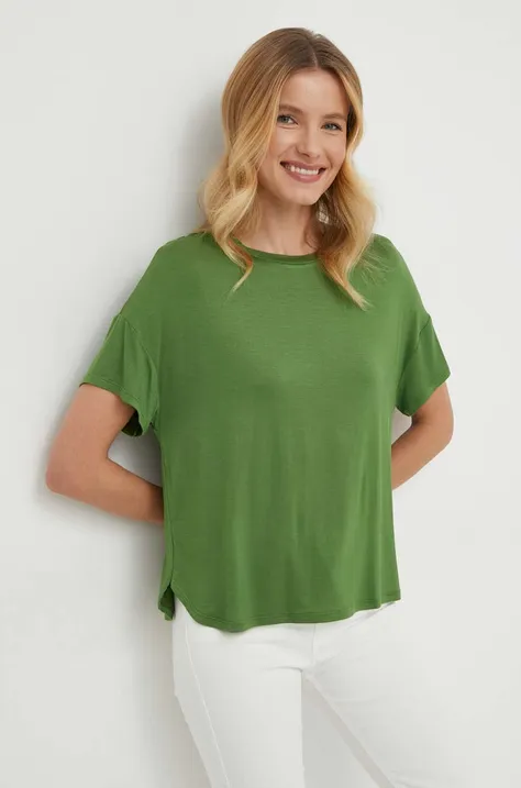 Majica kratkih rukava United Colors of Benetton za žene, boja: zelena