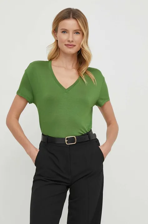 Kratka majica United Colors of Benetton ženski, zelena barva